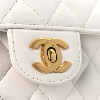Chanel Lambskin Quilted Mini Flap Top Handle Bag White 12 of 12