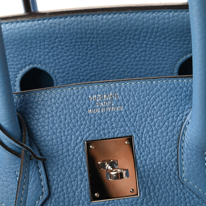 Hermes Togo Birkin 35 Bleu Paradis 8 of 10