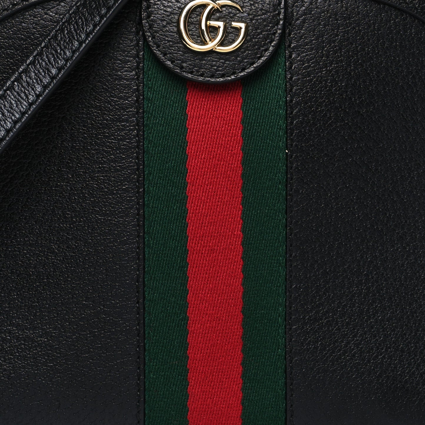 Calfskin GG Web Small Ophidia Dome Shoulder Bag Black