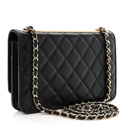Chanel Lambskin Quilted Trendy CC Wallet On Chain WOC Black 3 of 15