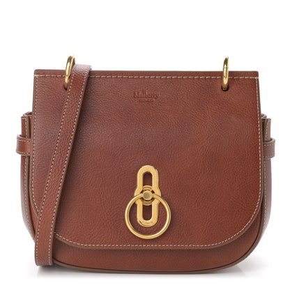 Mulberry Small Classic Grain Calfskin Amberley Satchel Oak 1 of 9
