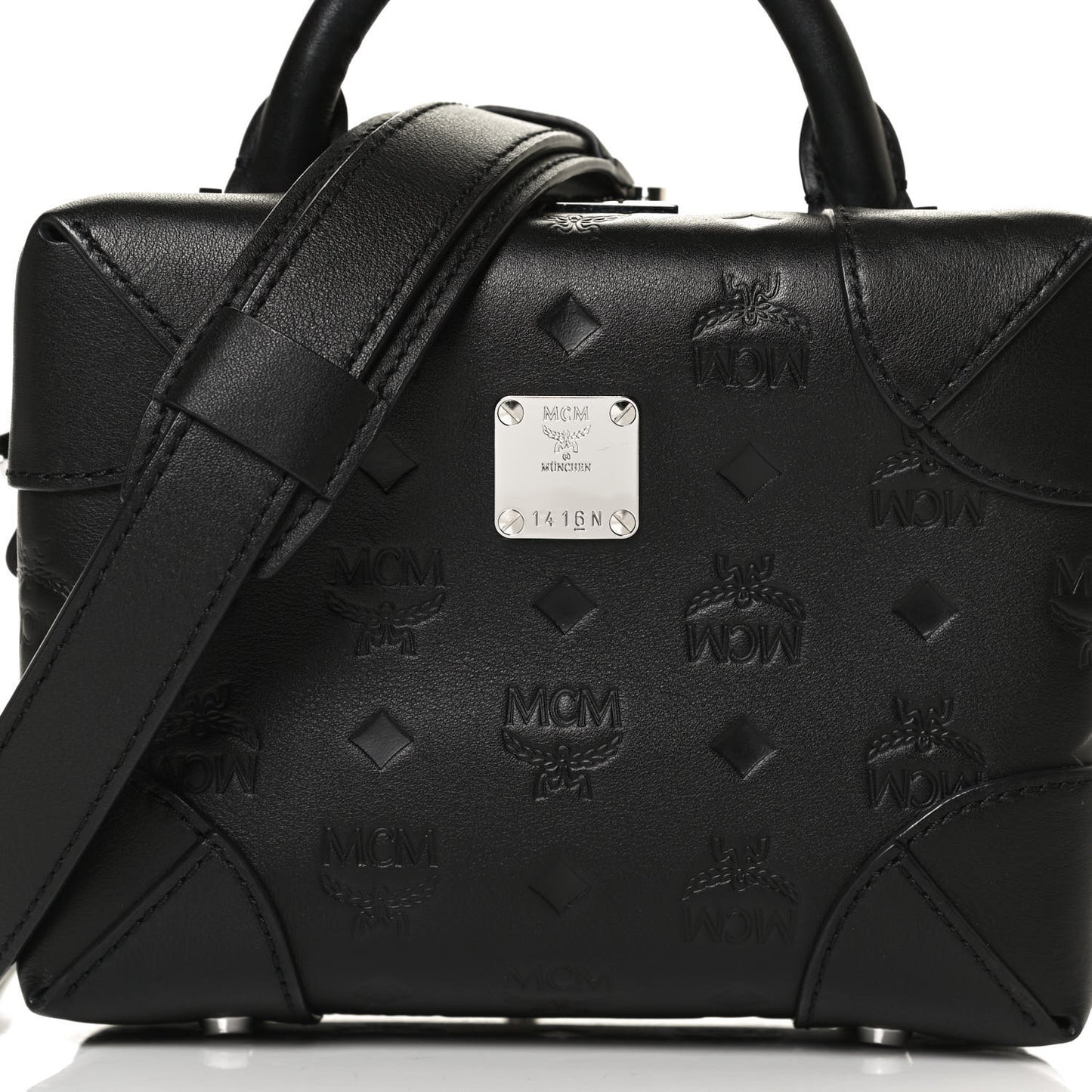 Calfskin Ottomar Monogram Small Berlin Crossbody Black