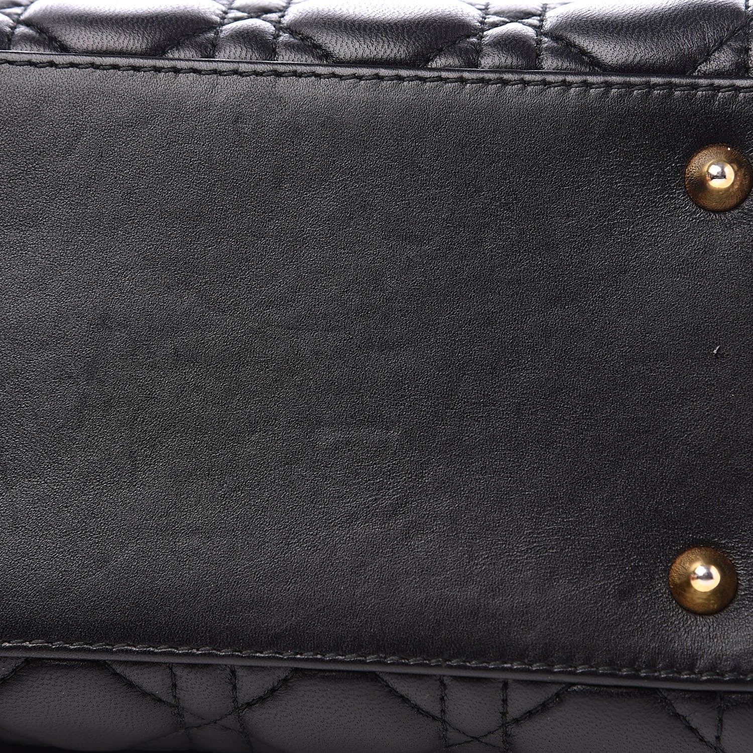 Christian Dior Lambskin Cannage Medium Lady Dior Black 10 of 14