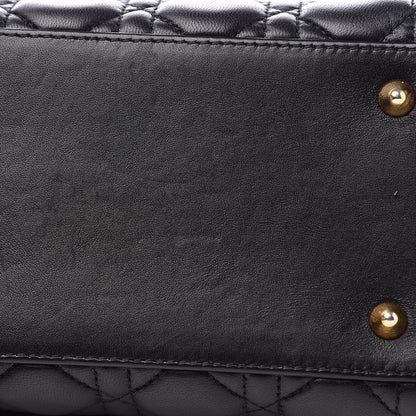 Christian Dior Lambskin Cannage Medium Lady Dior Black 10 of 14