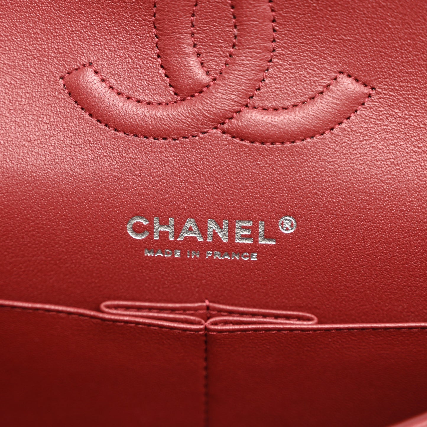 Caviar Quilted Medium Double Flap Burgundy