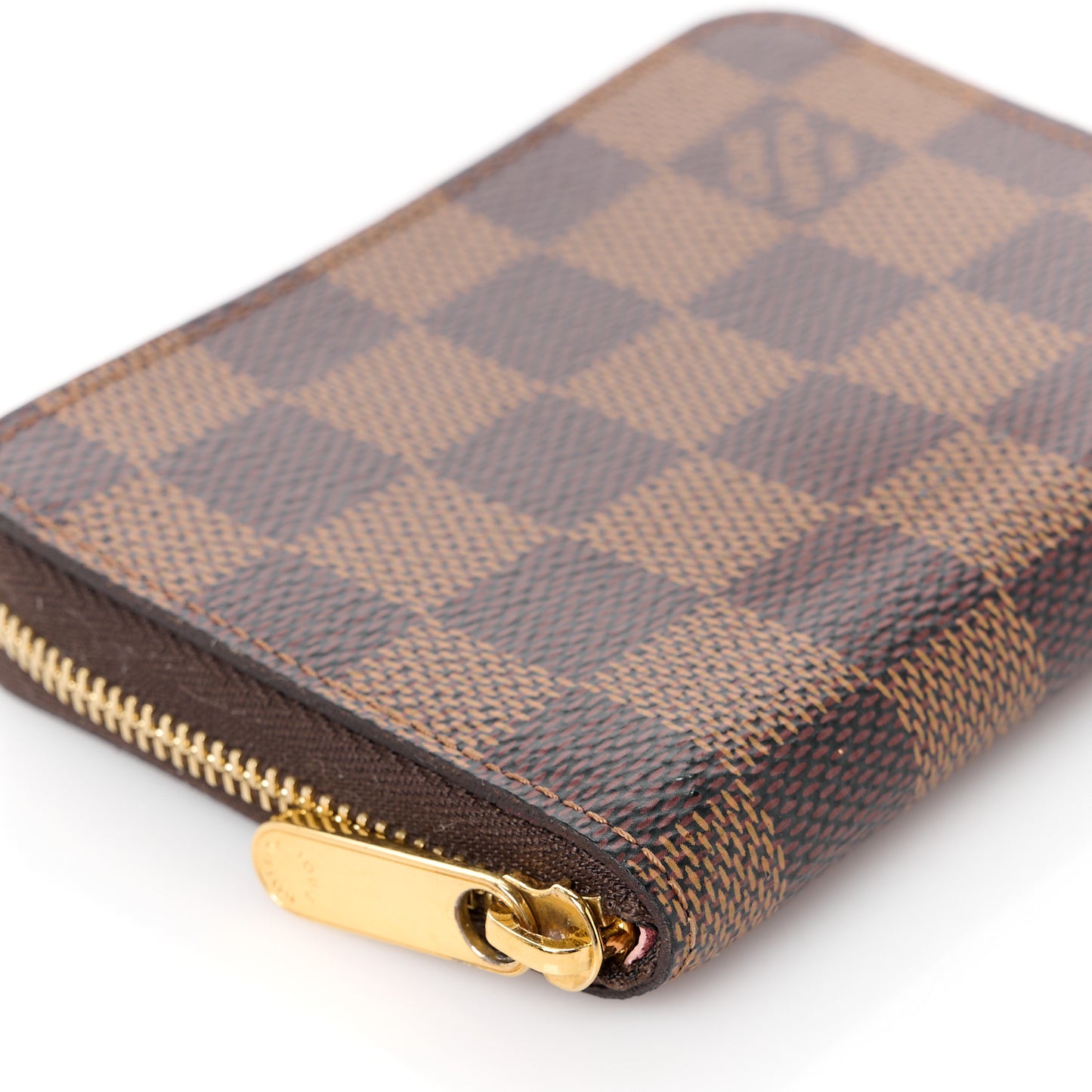 Damier Ebene Zippy Coin Purse Rose Ballerine