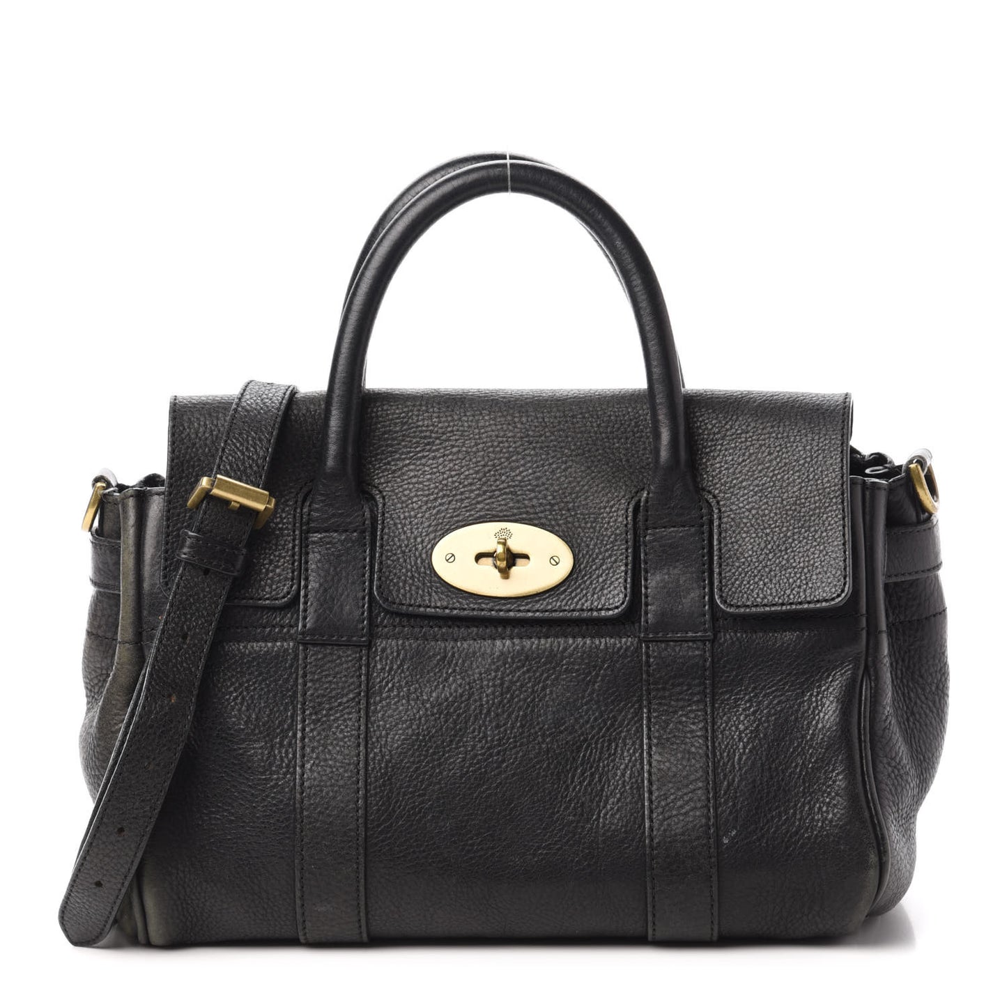 Natural Vegetable Tanned Small Bayswater Black