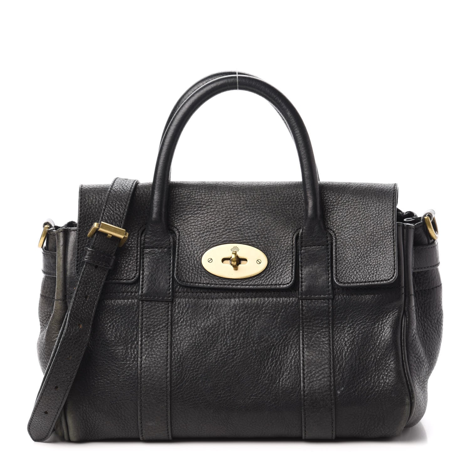 Mulberry Natural Vegetable Tanned Small Bayswater Black 1 of 10