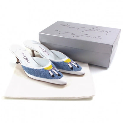 FASHIONPHILE MANOLOBLAHNIKNativeFeatherBeadedHeels 4 of 7