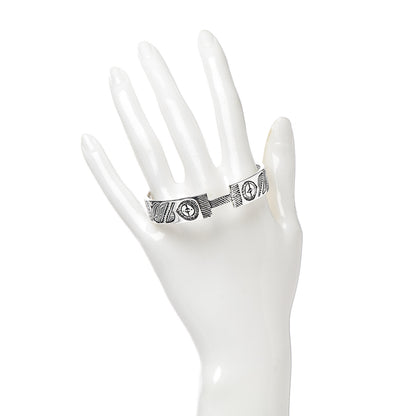 Hermes Sterling Silver Touareg Takolte Cuff Bracelet T5 2 of 5