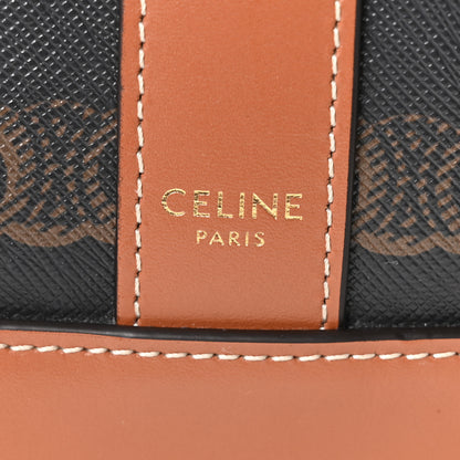 Celine Triomphe Canvas Calfskin Small Bucket Bag Tan 6 of 10