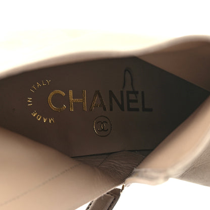 Chanel Suede Grosgrain Pearl Ankle Boots 36.5 Black 7 of 8