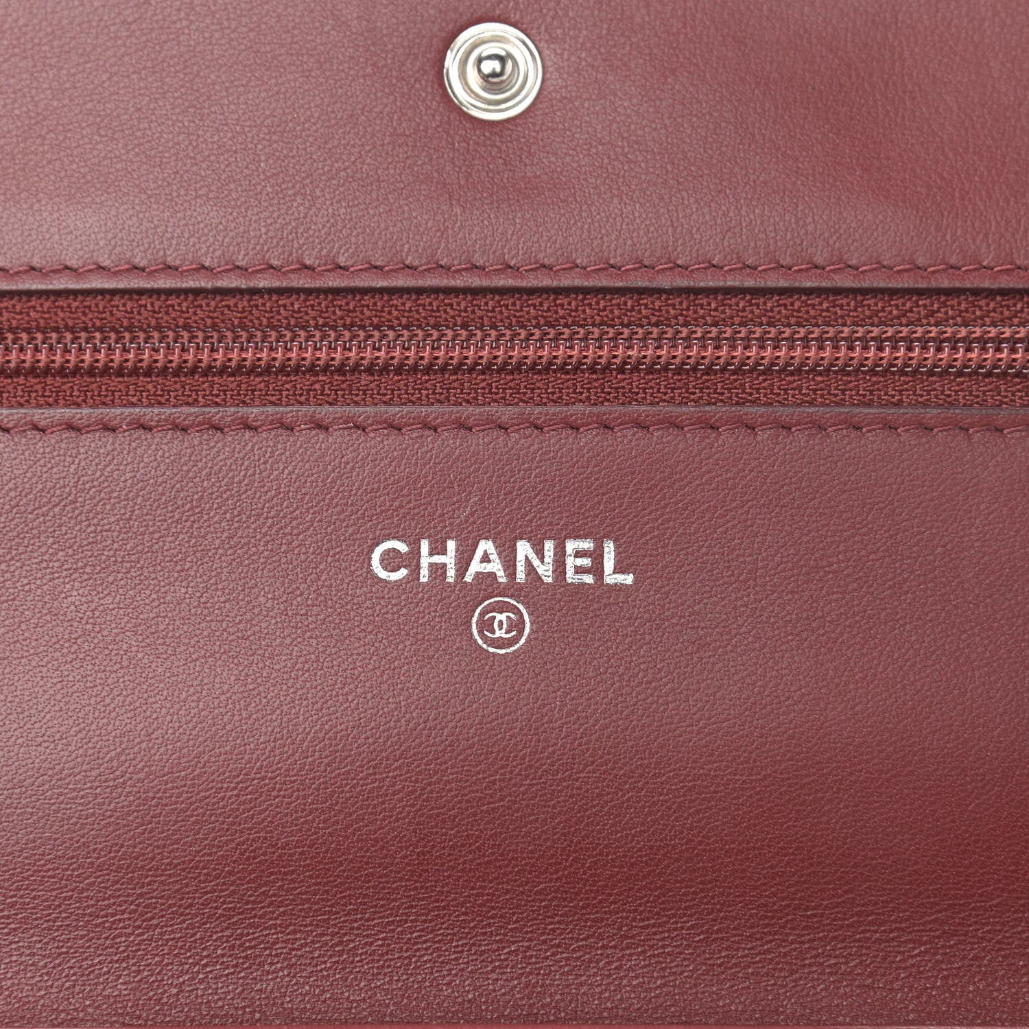 Chanel Caviar Timeless CC Wallet On Chain WOC Dark Pink 6 of 14