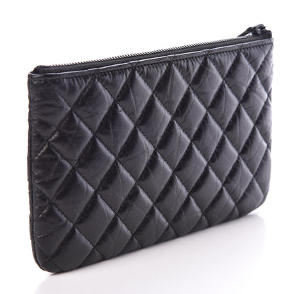 Chanel Aged Calfskin Quilted Medium Reissue Cosmetic Case So Black 3 of 8