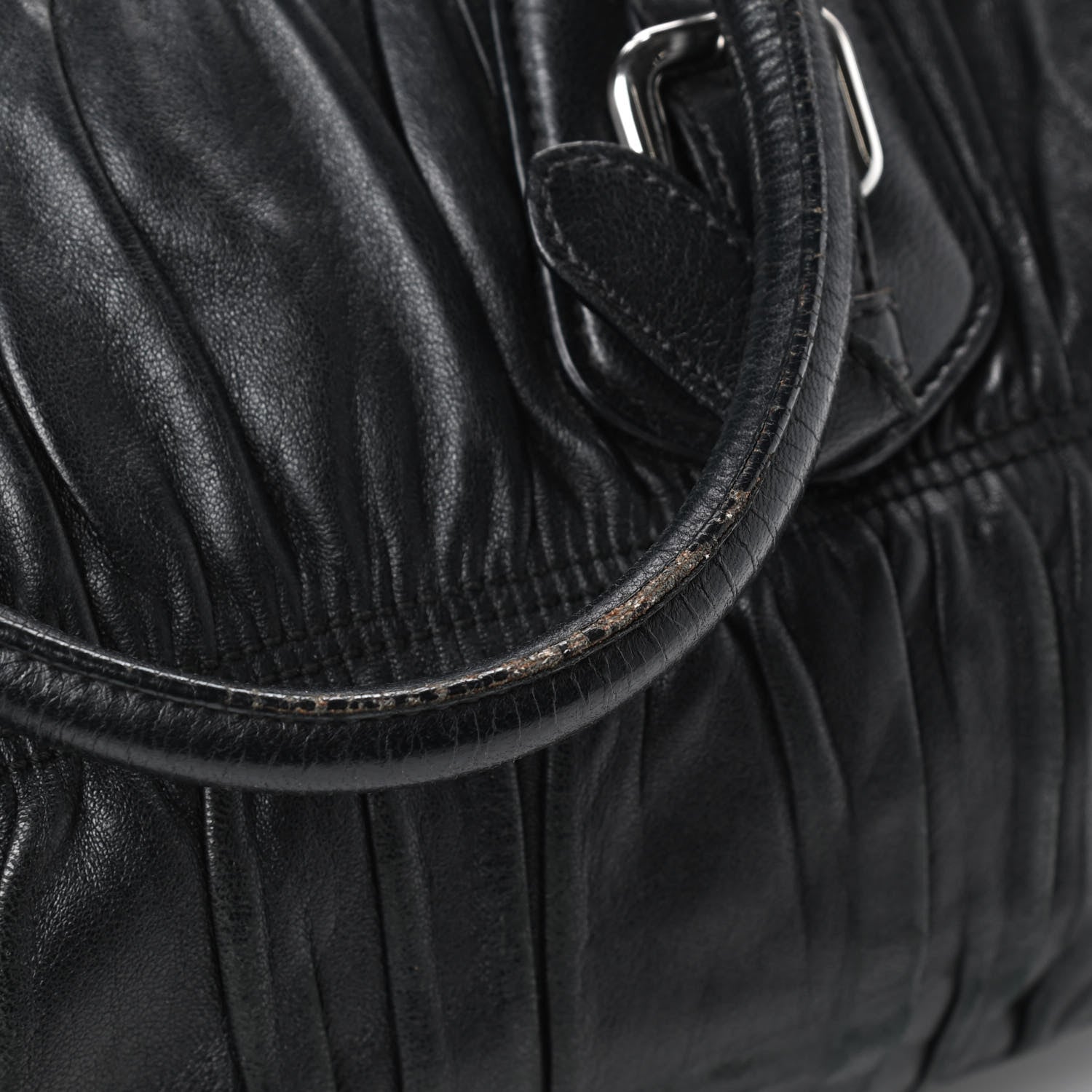 Prada Nappa Gaufre Shopping Satchel Black 11 of 11