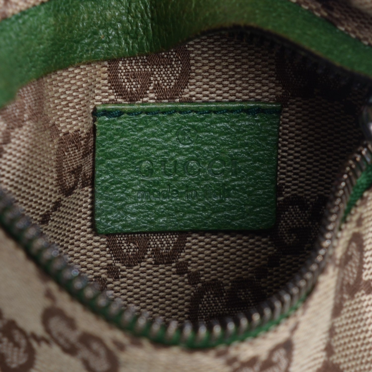 Gucci GG Monogram Web Double Pocket Belt Bag Green 6 of 7