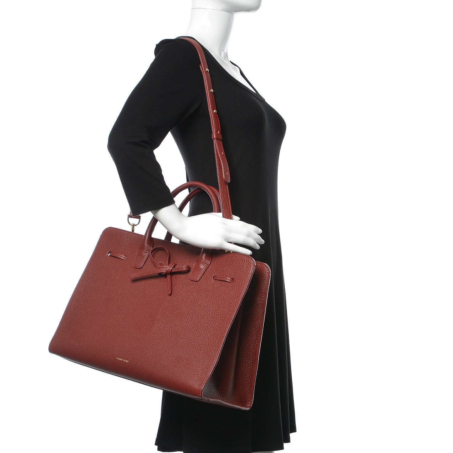 Mansur Gavriel Tumbled Calfskin Large Sun Bag Rococo 2 of 12