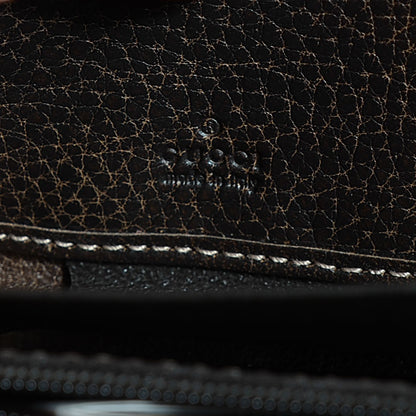 Gucci Monogram Calfskin Bamboo Tassel Zip Around Wallet Beige Ebony Chocolate 7 of 8