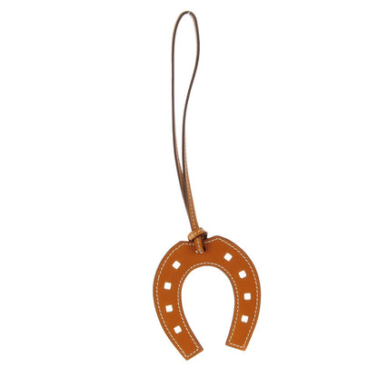 Hermes Barenia Paddock Horseshoe Bag Charm Fauve 1 of 3