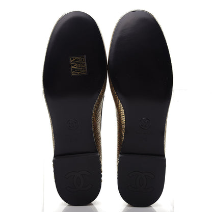Chanel Fantasy Calfskin CC Chain Mocassin Loafers 37.5 Gold 6 of 11