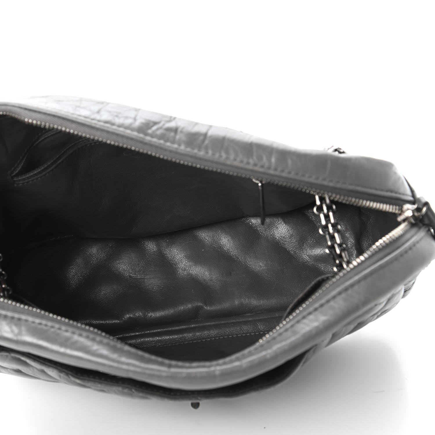 Chanel Aged Calfskin Quilted Medium Reissue Camera Case Grey 5 of 10