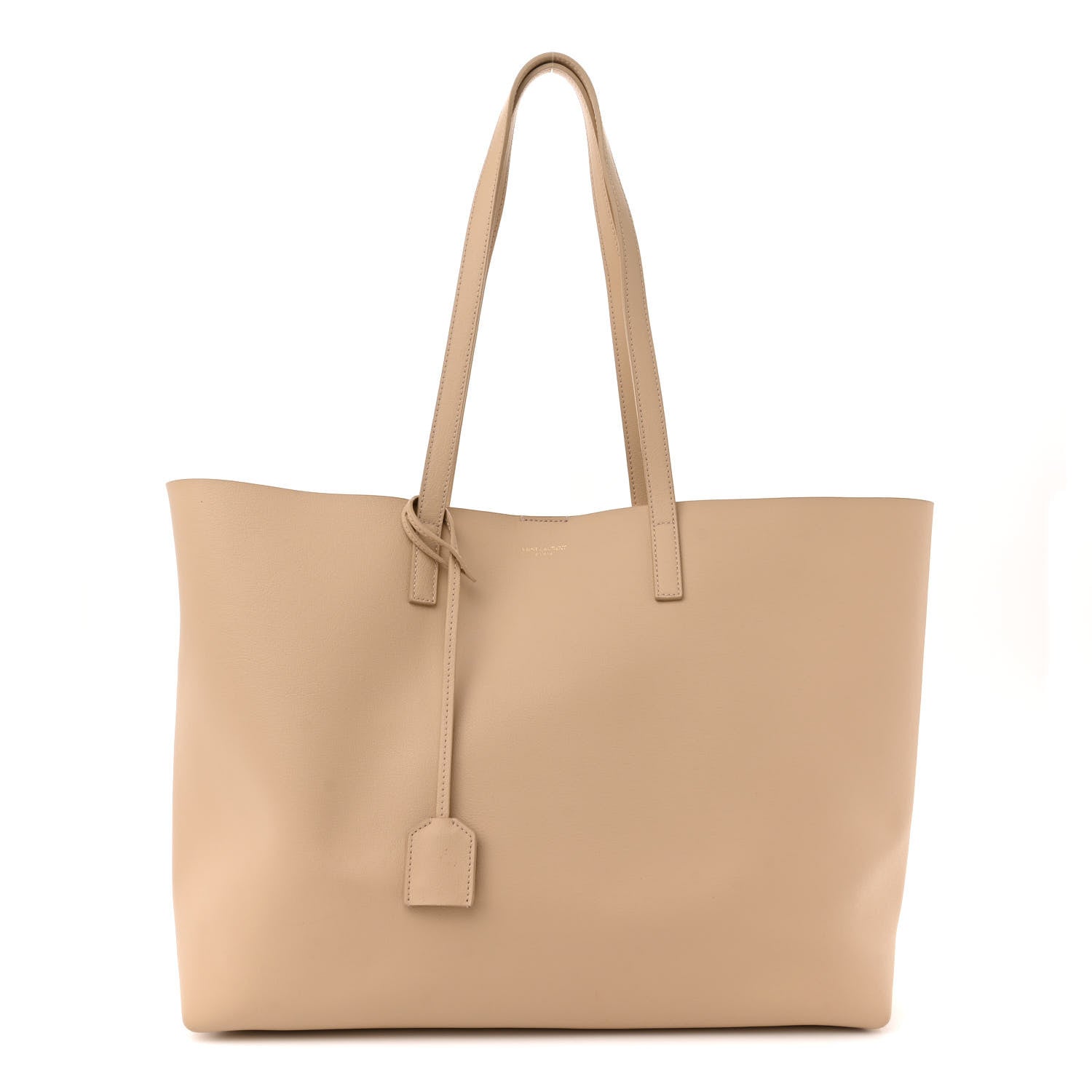 Saint Laurent Calfskin Large Shopping Tote Dark Beige 1 of 15