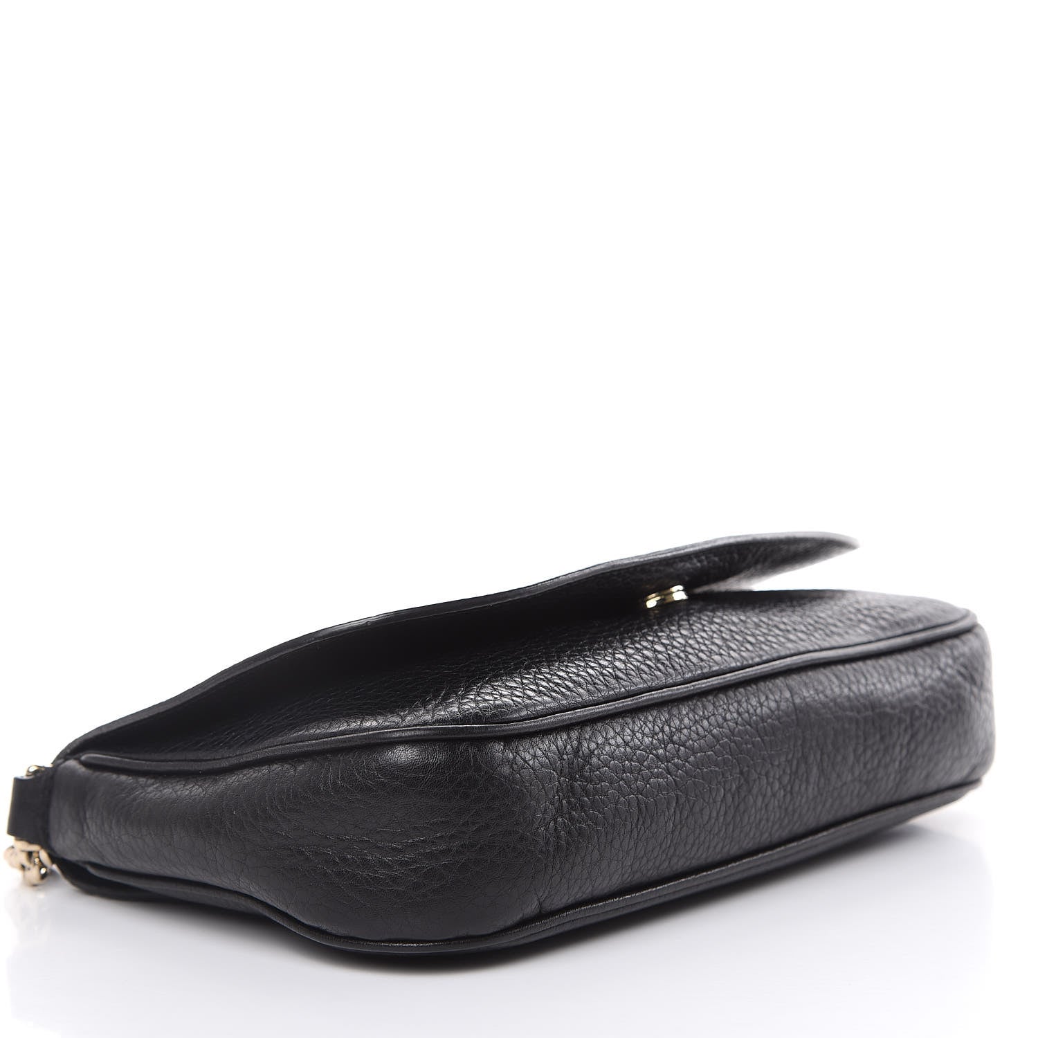 Gucci Pebbled Calfskin Medium Soho Flap Crossbody Black 4 of 13