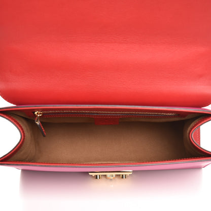 Gucci Moon Calfskin Bi-Color Medium Padlock Shoulder Bag New Rosette Hibiscus Red 6 of 8