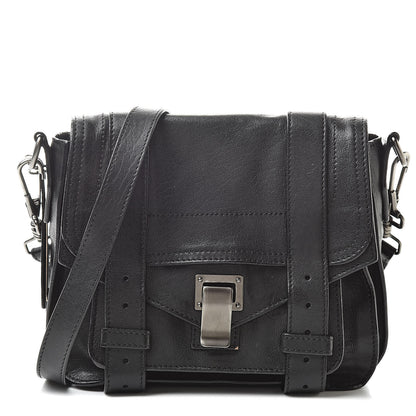 Proenza Schouler Lambskin PS1 Mini Pouch Messenger Black 1 of 16
