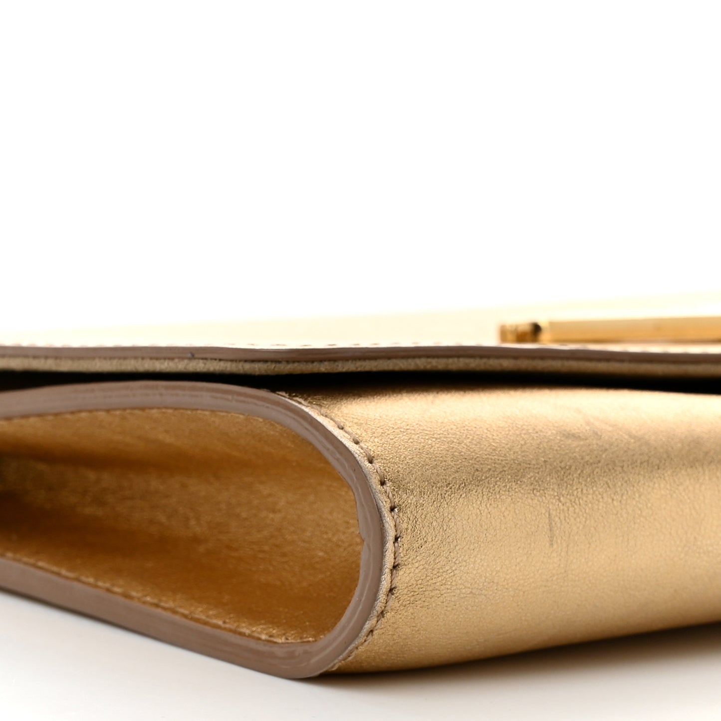 Calfskin Neo Sobe Louise EW Clutch Gold