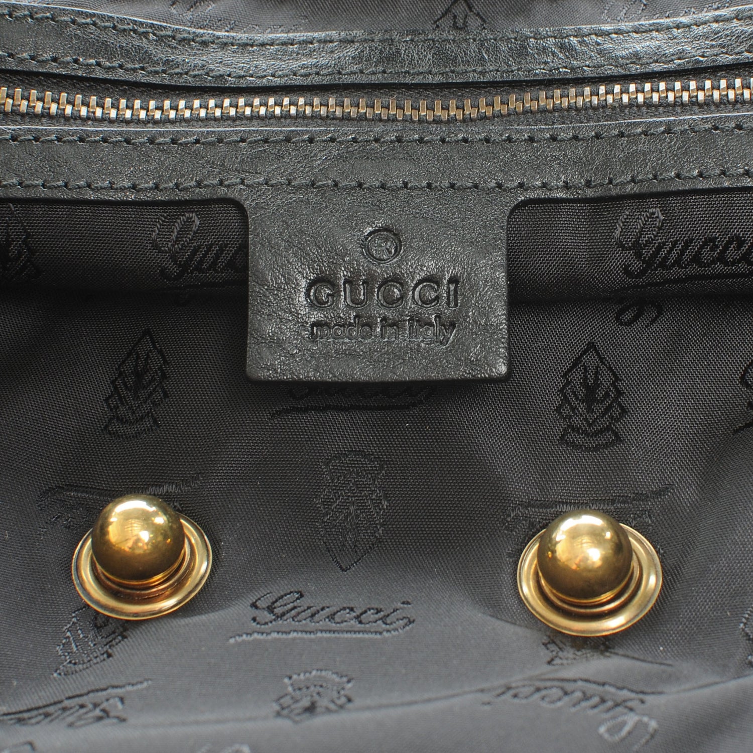 Gucci Leather Suede Fringe Large Babouska Tote Black 7 of 8
