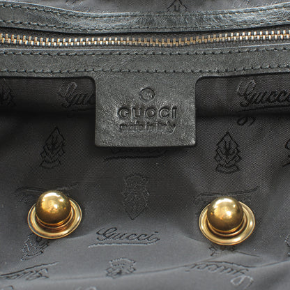 Gucci Leather Suede Fringe Large Babouska Tote Black 7 of 8