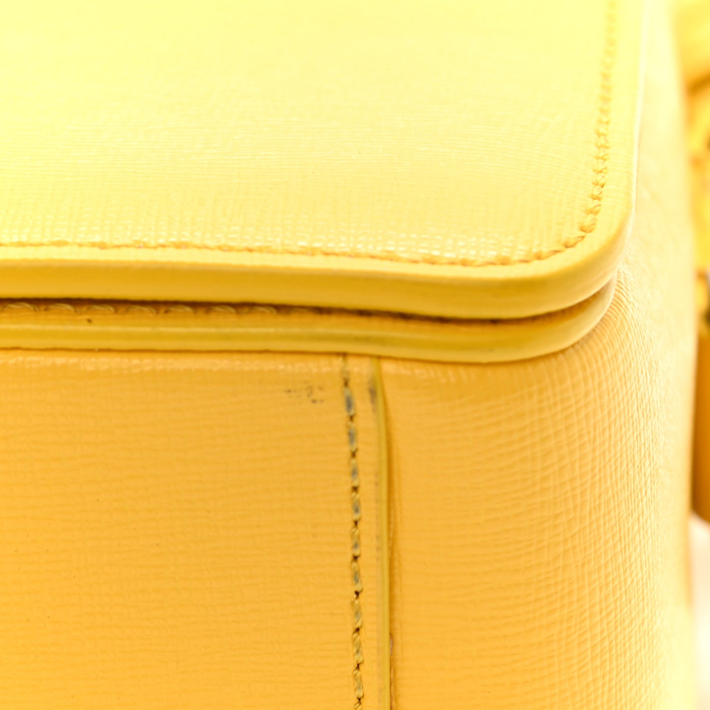 Saffiano Binder Flap Bag Yellow