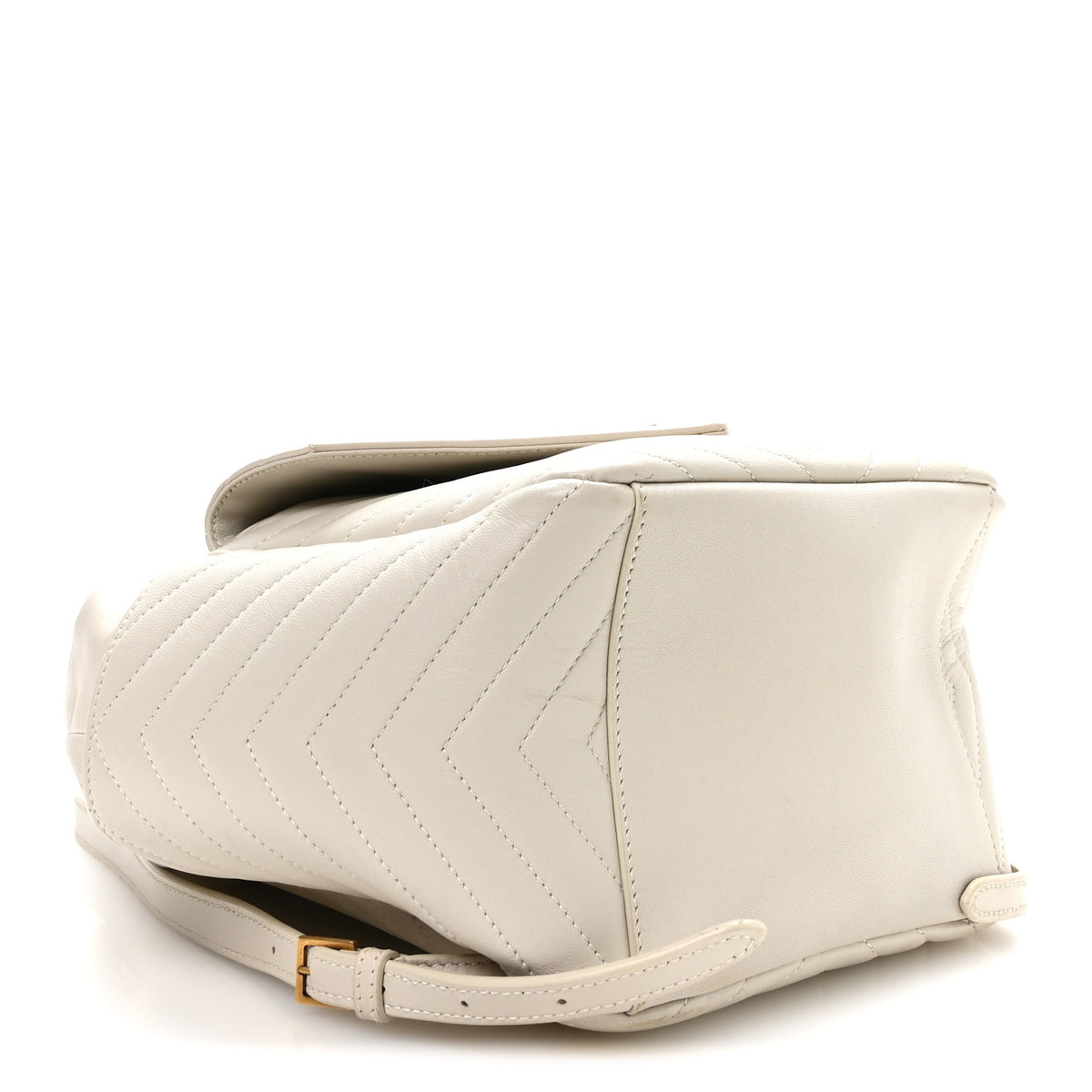 Saint Laurent Lambskin Matelasse Monogram Joe Backpack Cream 3 of 9