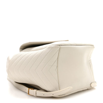 Saint Laurent Lambskin Matelasse Monogram Joe Backpack Cream 3 of 9