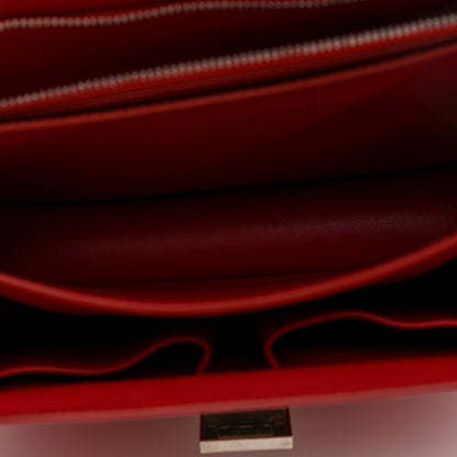 Celine Box Calfskin Medium Classic Box Flap Bag Red 5 of 9