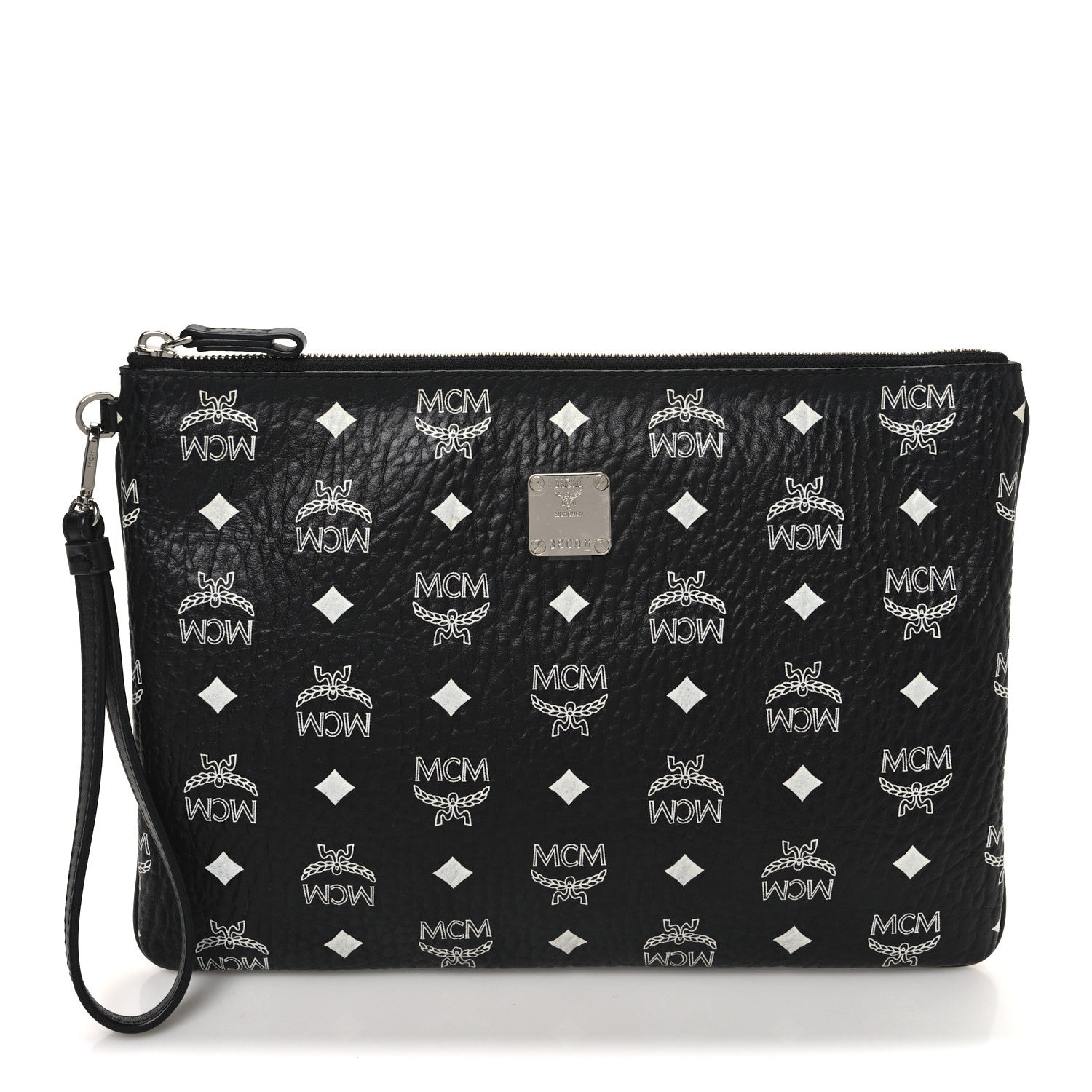 MCM Visetos Medium Stark Wristlet Pouch Black 1 of 9