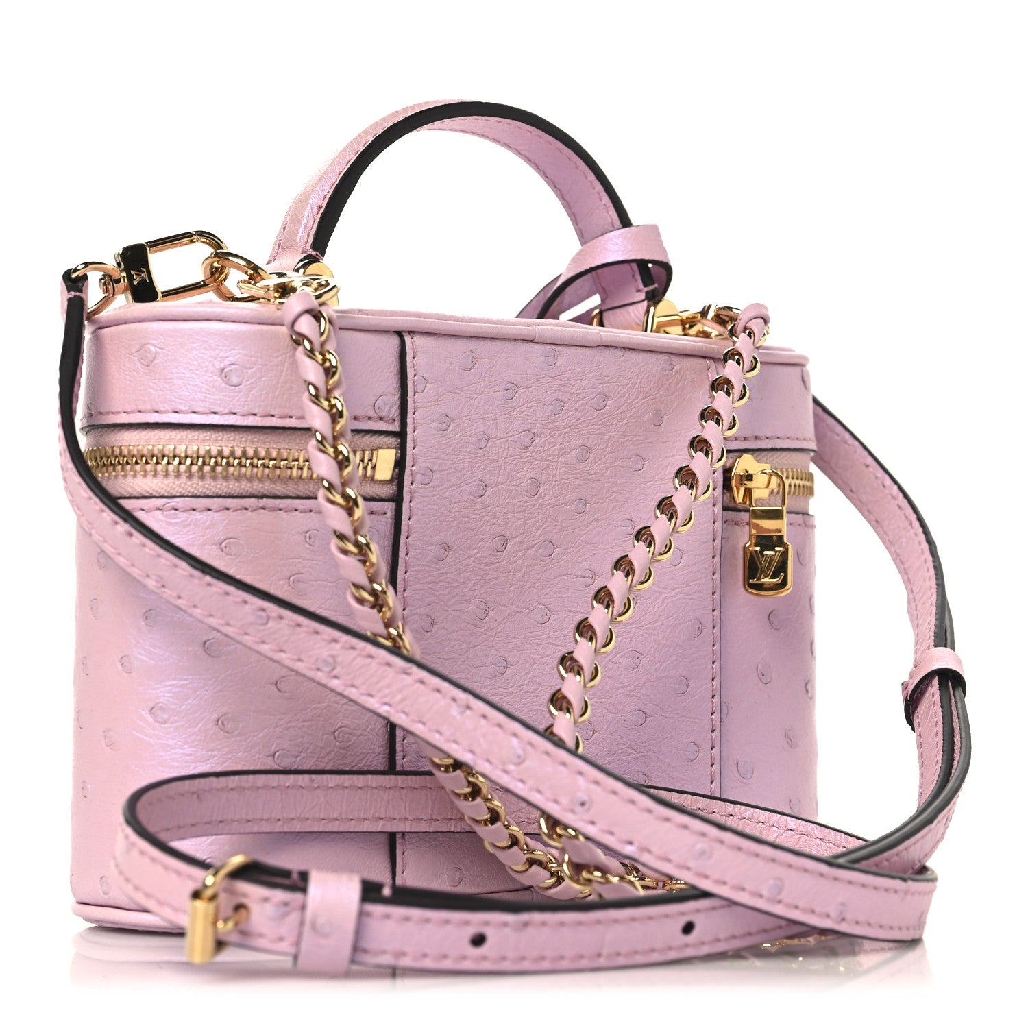 Louis Vuitton Ostrich Vanity Chain Pouch Pink 3 of 10