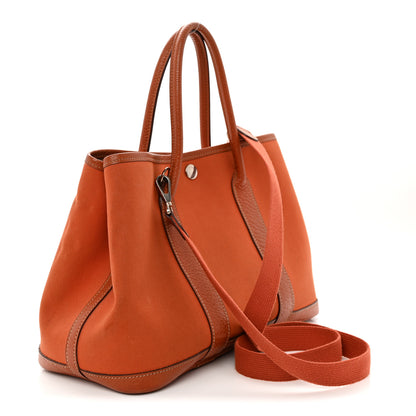 Hermes Toile Buffle Garden Party 30 TPM Potiron 3 of 13