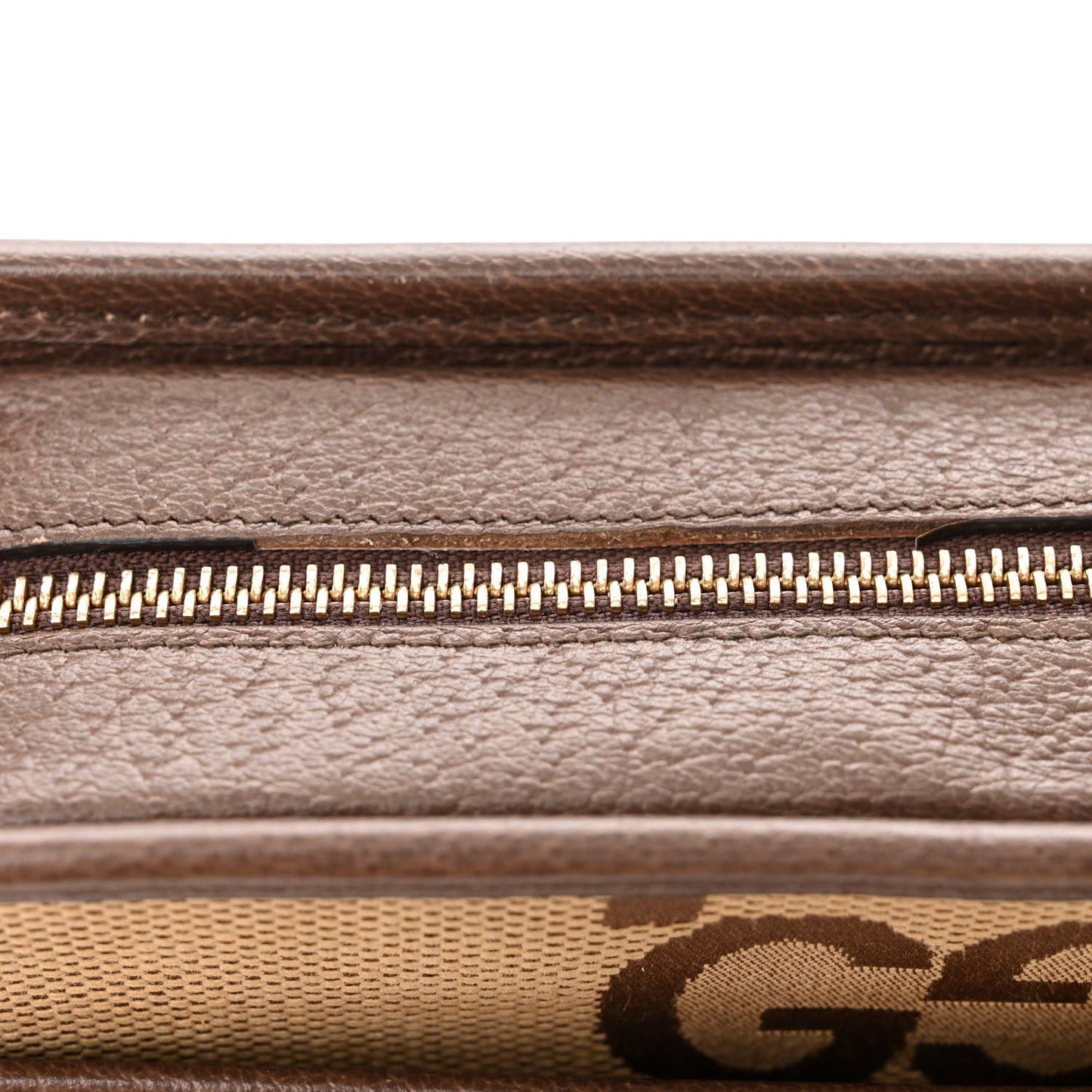 Monogram Jumbo GG Textured Dollar Calfskin Web Mini Crossbody Bag Camel Ebony New Acero