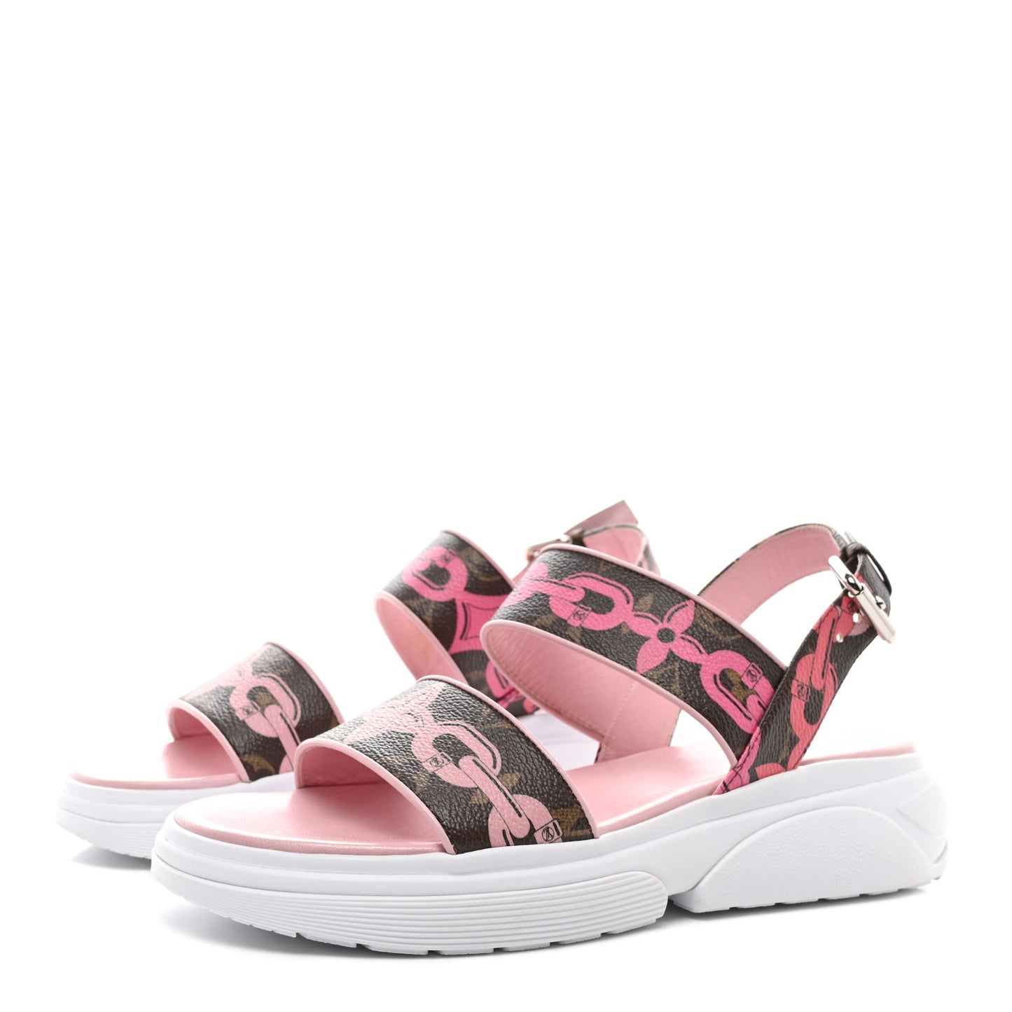 Monogram Bay Flower Harbor Sandals 37.5 Ballerine Poppy