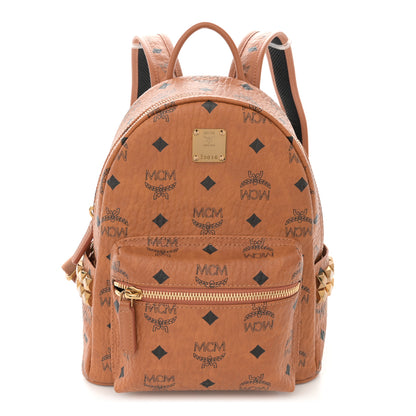 MCM Visetos Side Stud Mini Stark Backpack Cognac 1 of 11