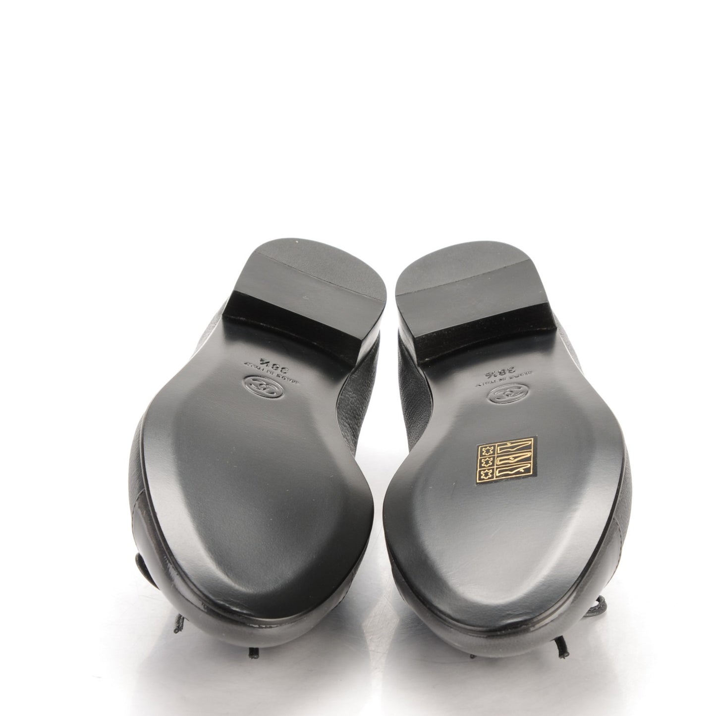 Patent Goatskin Cap Toe Ballerina Flats 38.5 Grey