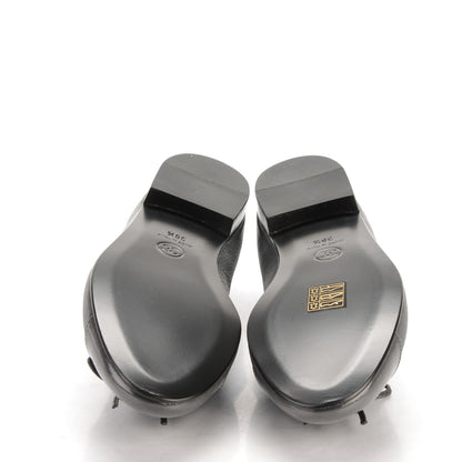 Chanel Patent Goatskin Cap Toe Ballerina Flats 38.5 Grey 5 of 8