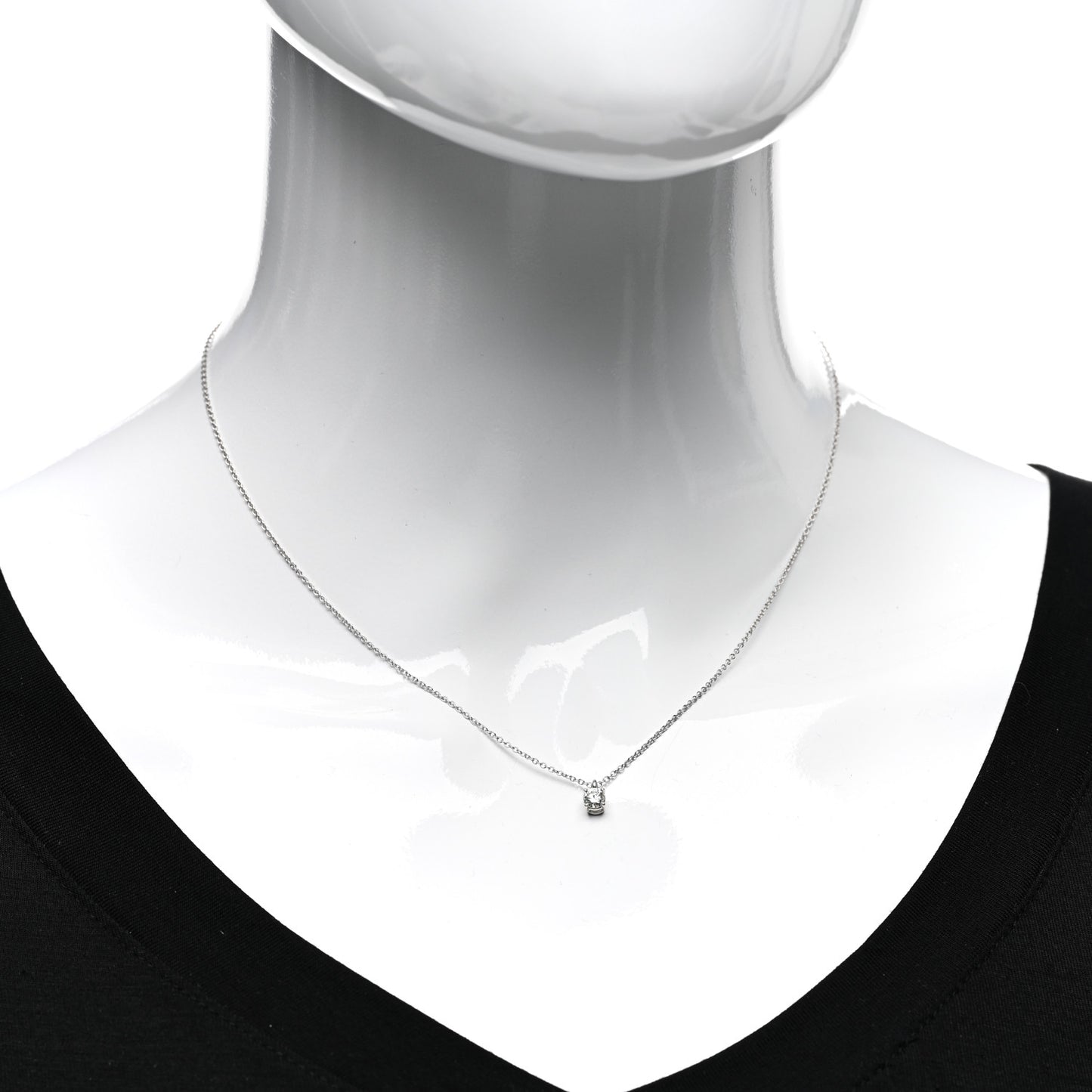 Platinum Diamond .25ct Solitaire Pendant Necklace