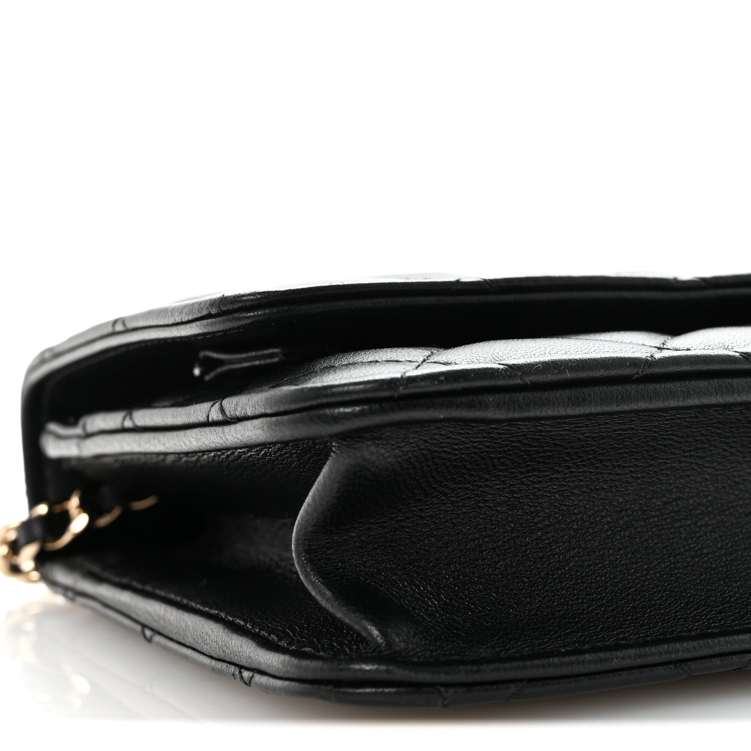 Chanel Lambskin Quilted Trendy CC Wallet On Chain WOC Black 10 of 12