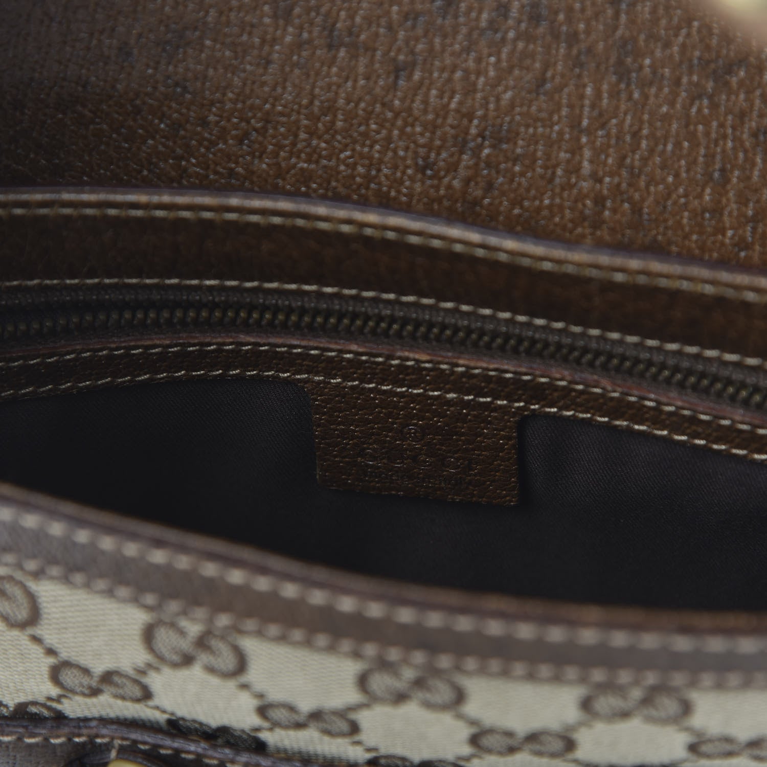 Gucci Monogram Studded Pelham Runway Flap Bag Brown 7 of 9