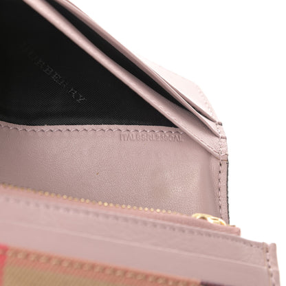 Burberry Calfskin House Check Porter Continental Wallet Pale Orchid 7 of 11