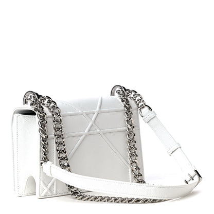Christian Dior Grained Calfskin Small Diorama Flap Bag White 2 of 4