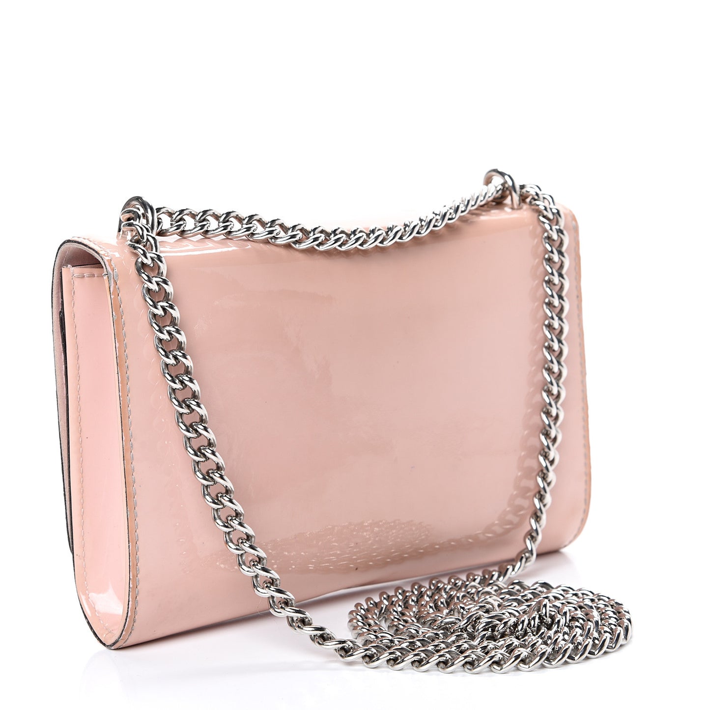 Patent Chain Louise MM Rose Ballerine